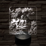 Buddha nyugalom 7 színű, színváltós, valósághű 3D led lámpa