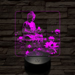 Buddha  fénye 7 színű, színváltós valósághű 3D led lámpa