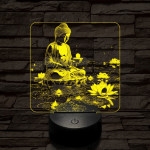 Buddha  fénye 7 színű, színváltós valósághű 3D led lámpa