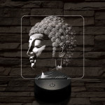 Buddha profil 7 színű valósághű 3D led lámpa