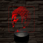 Buddha profil 7 színű valósághű 3D led lámpa