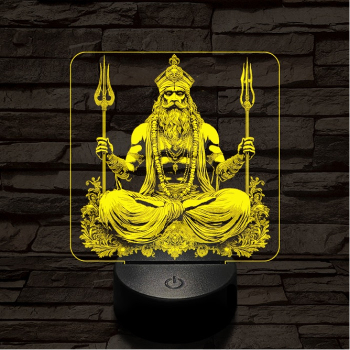 Siva 7 színű valósághű 3D led lámpa