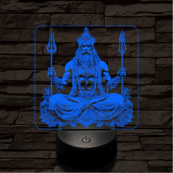 Siva 7 színű valósághű 3D led lámpa
