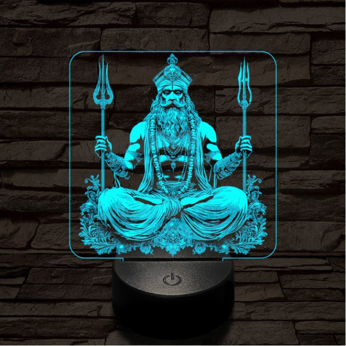 Siva 7 színű valósághű 3D led lámpa