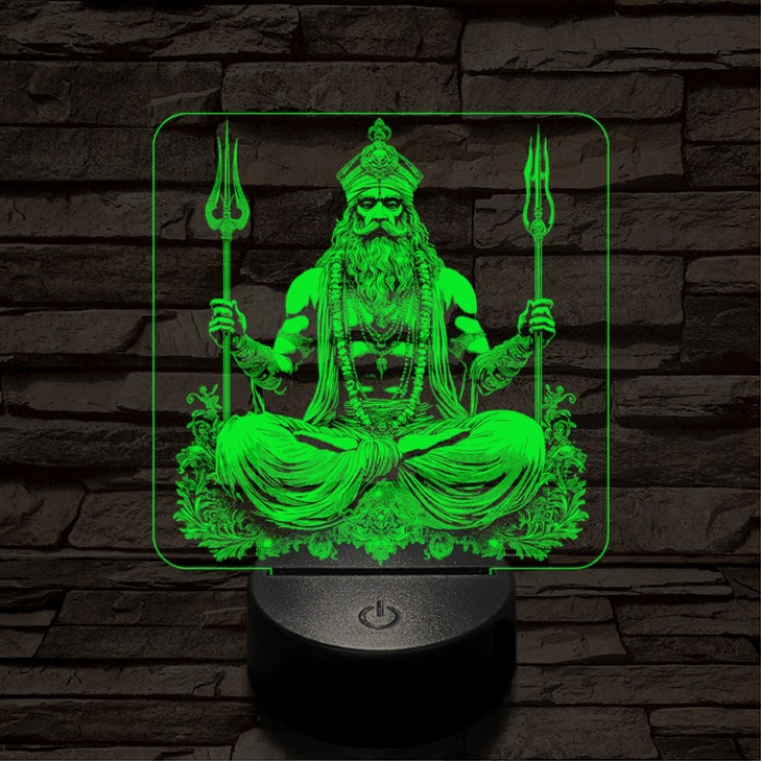 Siva 7 színű valósághű 3D led lámpa