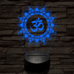 OM mandala 7 színű  3D led lámpa