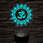 OM mandala 7 színű  3D led lámpa