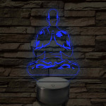 Meditáló szerzetes - 7 színű. színváltós 3D led lámpa