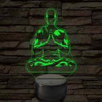 Meditáló szerzetes - 7 színű. színváltós 3D led lámpa