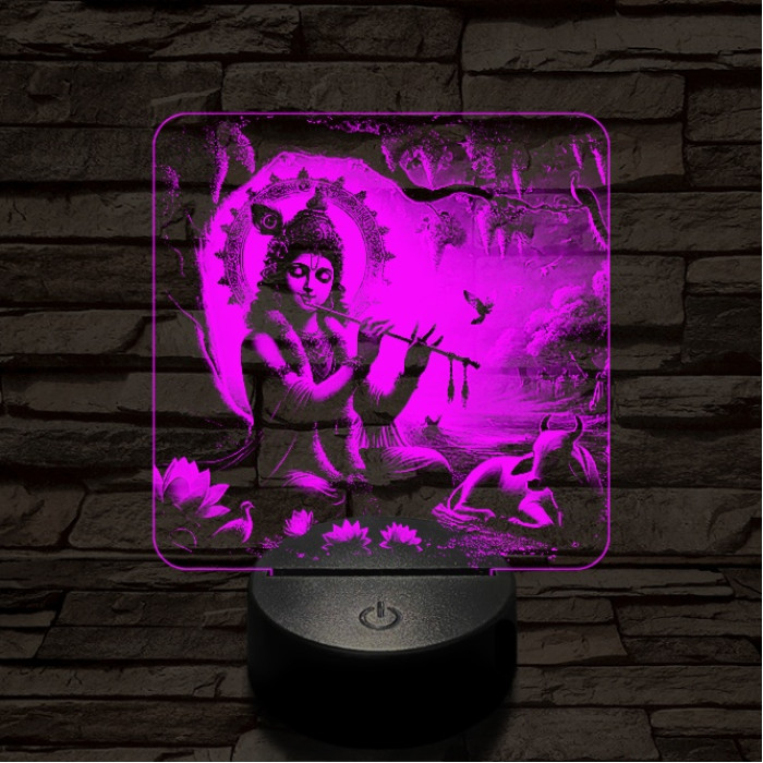 Krisna 7 színű valósághű 3D led lámpa