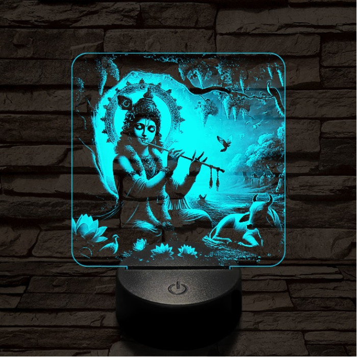 Krisna 7 színű valósághű 3D led lámpa