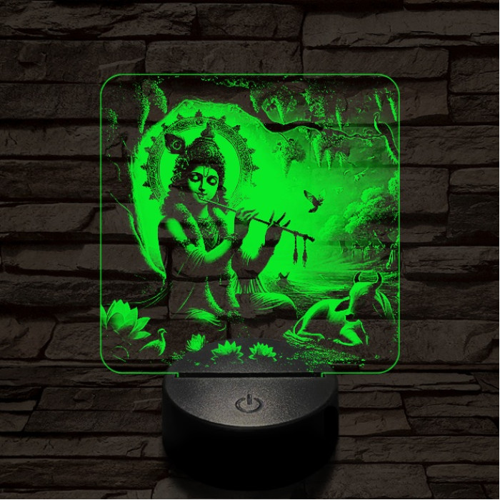 Krisna 7 színű valósághű 3D led lámpa