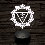 Napfonat csakra 7 színű távirányítós  3D led lámpa
