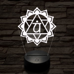 Szívcsakra 7 színű távirányítós  3D led lámpa