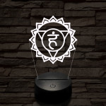 Torokcsakra 7 színű távirányítós  3D led lámpa