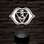 Homlokcsakra 7 színű távirányítós  3D led lámpa