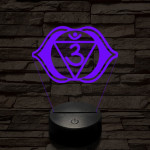 Homlokcsakra 7 színű távirányítós  3D led lámpa