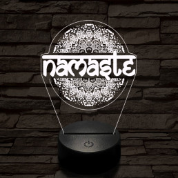 Namaste 7 színű  3D led lámpa