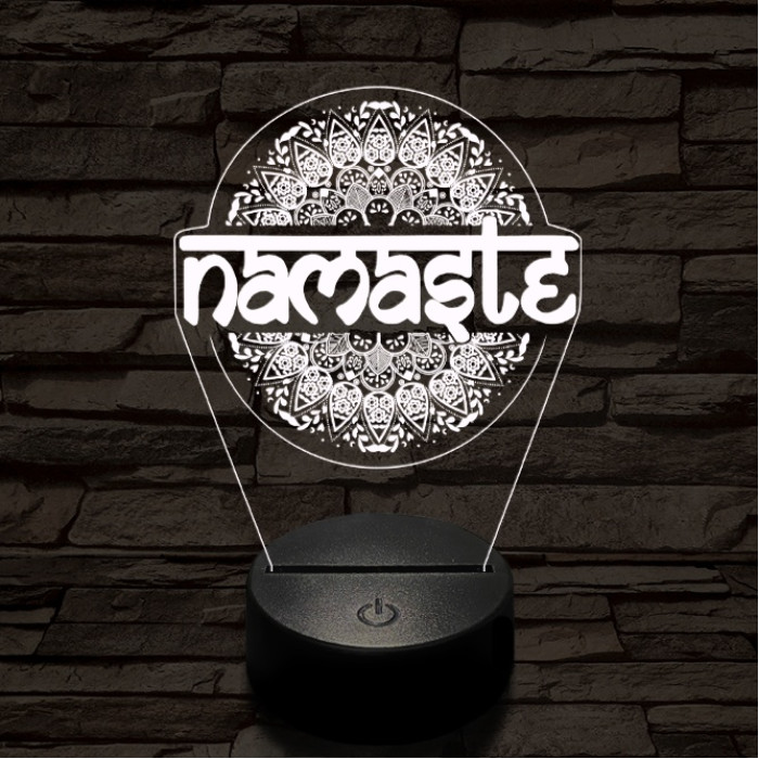 Namaste 7 színű  3D led lámpa