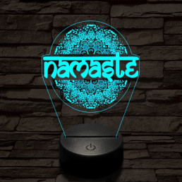 Namaste 7 színű  3D led lámpa