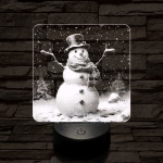 Ünneplő hóember 7 színű valósághű 3D led lámpa