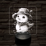 Picúr hóember 7 színű valósághű 3D led lámpa