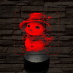 Picúr hóember 7 színű valósághű 3D led lámpa