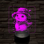 Picúr hóember 7 színű valósághű 3D led lámpa