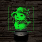Picúr hóember 7 színű valósághű 3D led lámpa