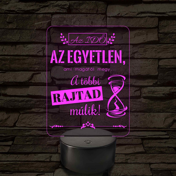 Az idő az egyetlen – 7 színű, színváltós LED lámpa