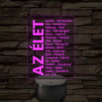 Az élet – 7 színű, színváltós LED lámpa