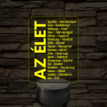 Az élet – 7 színű, színváltós LED lámpa