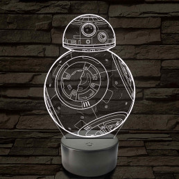 BB-8 7 színű led lámpa 