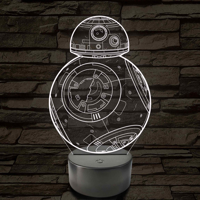 BB-8 7 színű led lámpa 