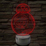 BB-8 7 színű led lámpa 