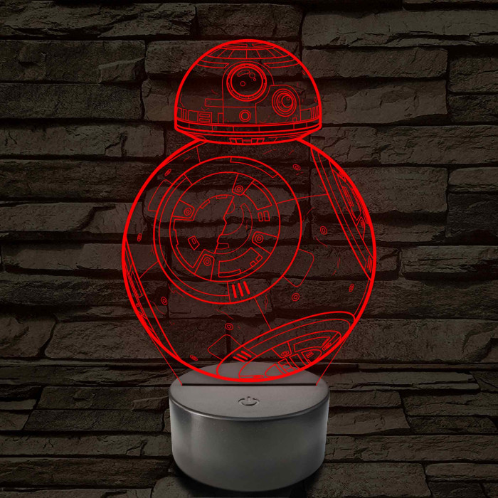 BB-8 7 színű led lámpa 