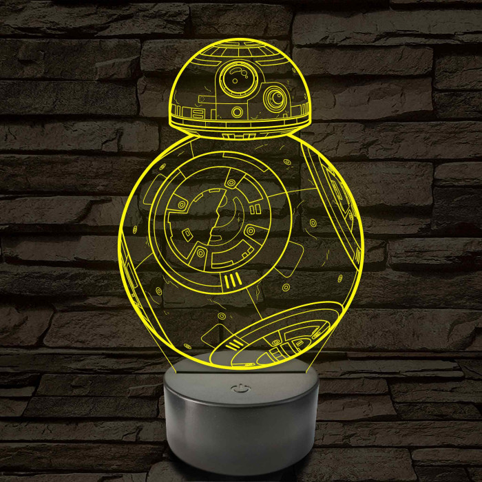BB-8 7 színű led lámpa 
