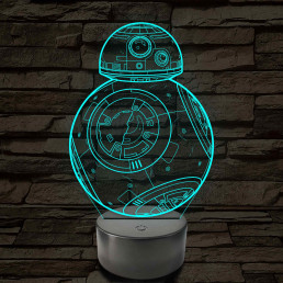 BB-8 7 színű led lámpa 