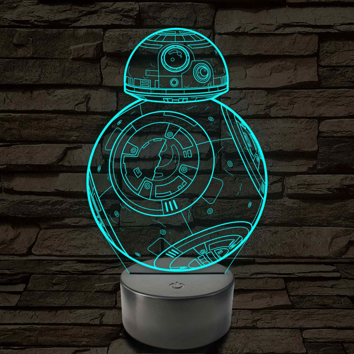 BB-8 7 színű led lámpa 