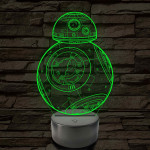 BB-8 7 színű led lámpa 