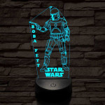 Boba Fett 7 színű led lámpa 