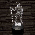 Boba Fett 7 színű led lámpa 