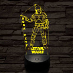 Boba Fett 7 színű led lámpa 