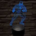 Támadó pókember 7 színű 3D led lámpa