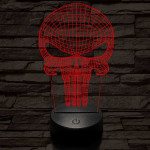 Punisher-szimbólum 3D led lámpa