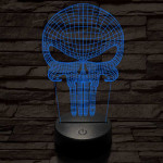 Punisher-szimbólum 3D led lámpa