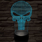 Punisher-szimbólum 3D led lámpa