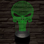 Punisher-szimbólum 3D led lámpa