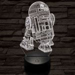 R2D2 7 színű  3D led lámpa