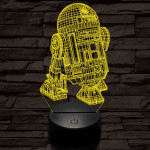 R2D2 7 színű  3D led lámpa